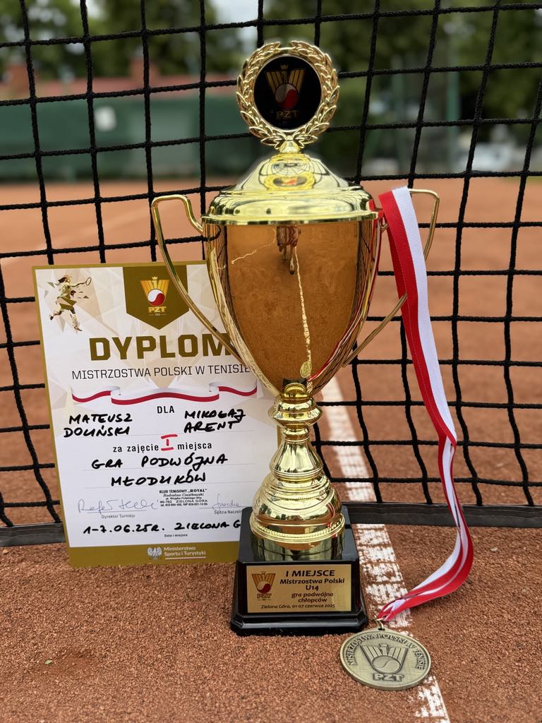 Mateusz Doliński - Mistrz Polski w grze podwójnej, kategoria. młodziki.